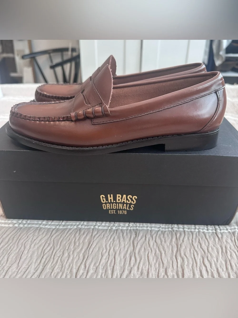 NEW G.H.BASS Larson Weejun Loafers - Brown size Men 7 / Women 8.5 - Picture 4 of 6